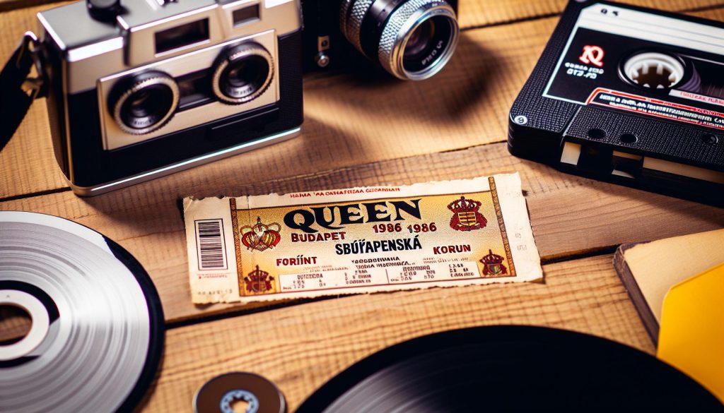 Queen Budapešť 1986 forint korun vstupenka: Sběratelská