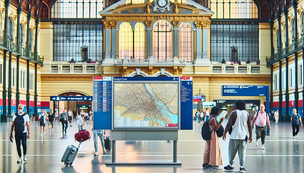 Budapešť Keleti pu mapa: Orientace na nádraží