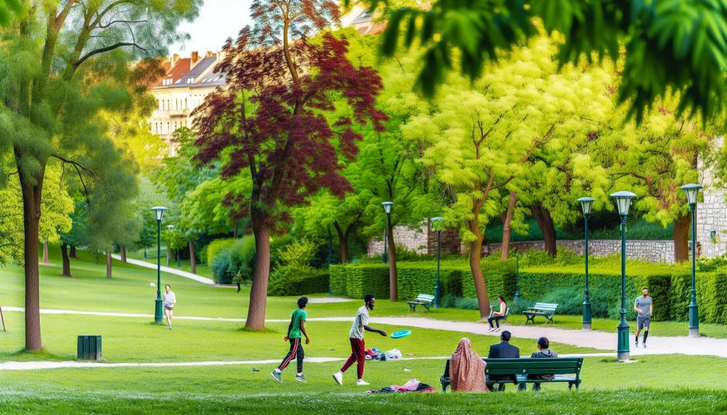 Margaretin ostrov Budapešť nadmořská výška: Zelená oáza města