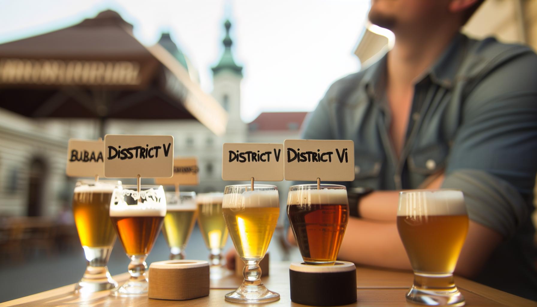 Porovnání cen točeného piva v různých čtvrtích Budapešti