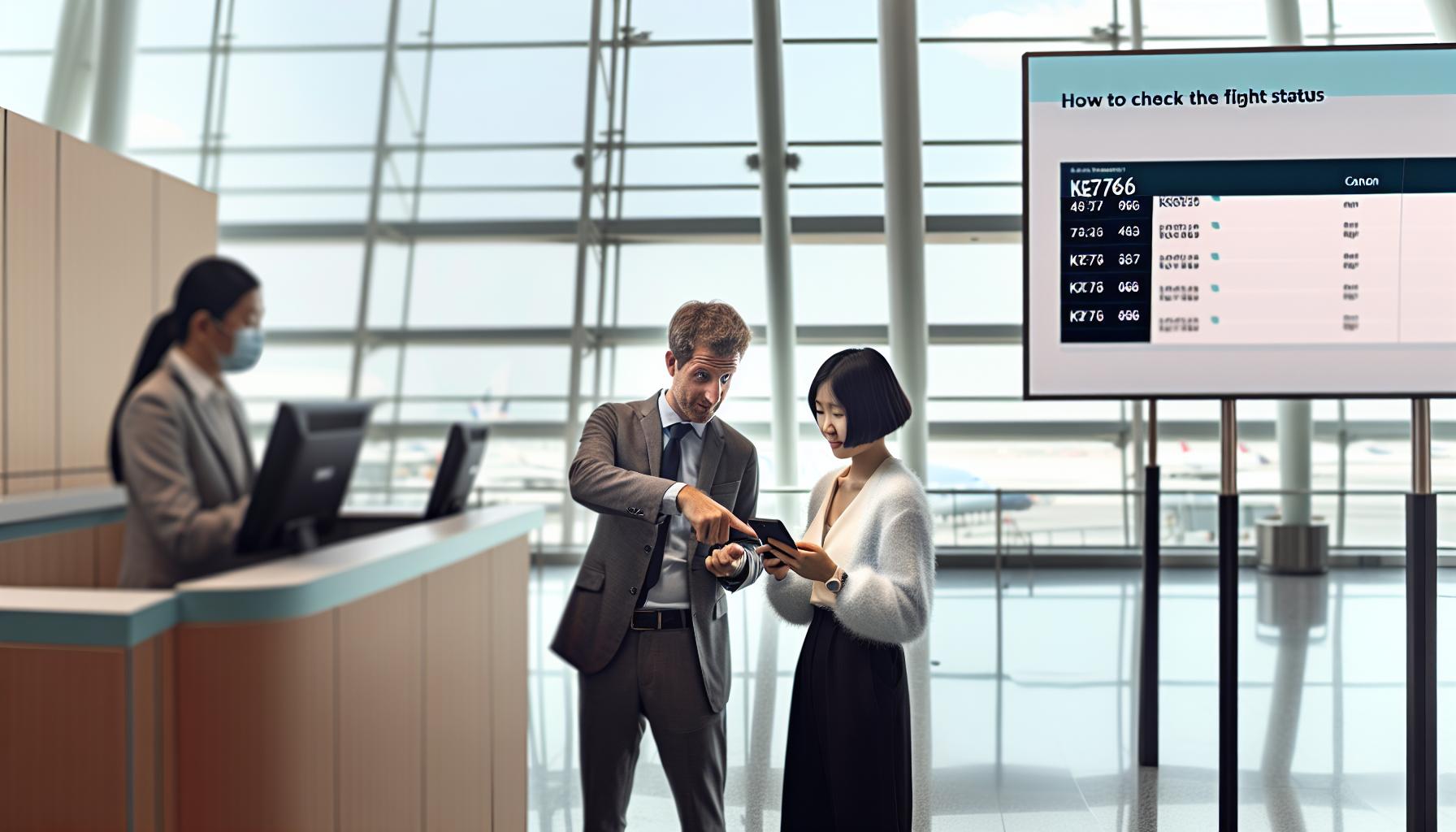 Jak zjistit aktuální status letu KE7676