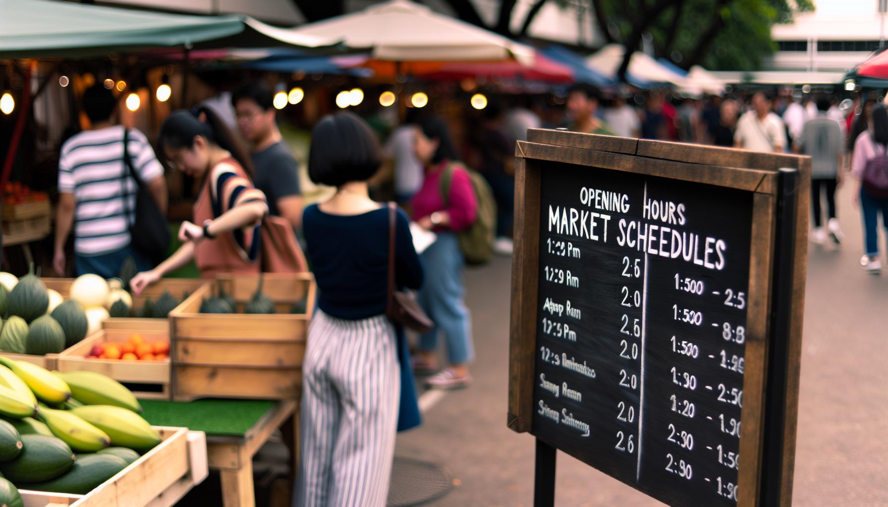Otevírací doba a termíny trhů v roce 2025